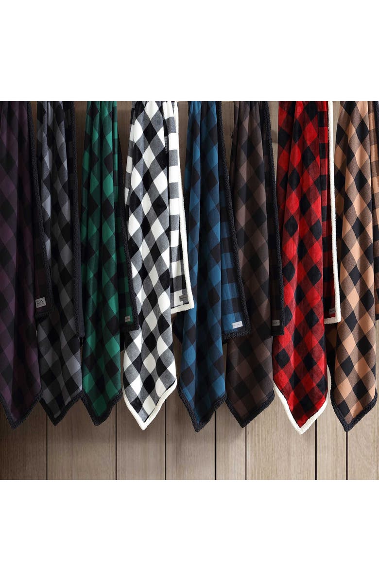 Eddie Bauer Cabin Plaid Throw Blanket, Alternate, color, Dark Purple