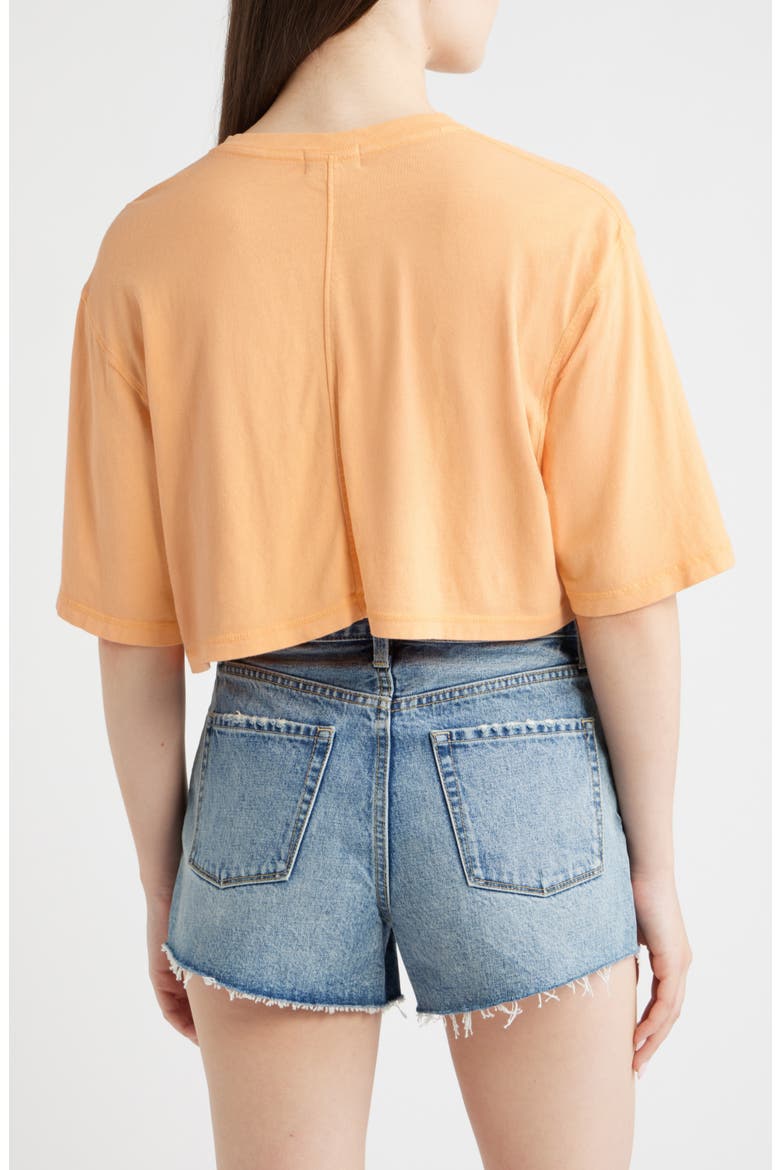 Carefree Organic Cotton Crop Top, Alternate, color, PEACH COBBLER