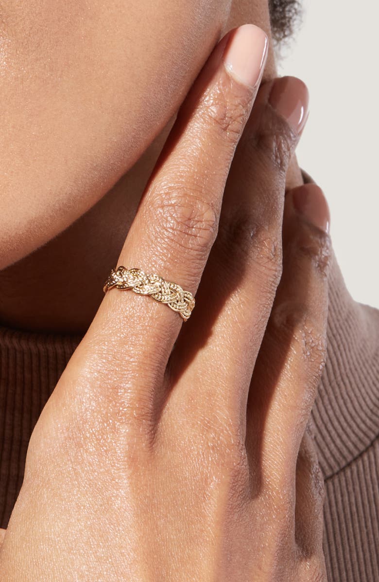 Ana Luisa Band Ring - Chloe, Alternate, color, Gold