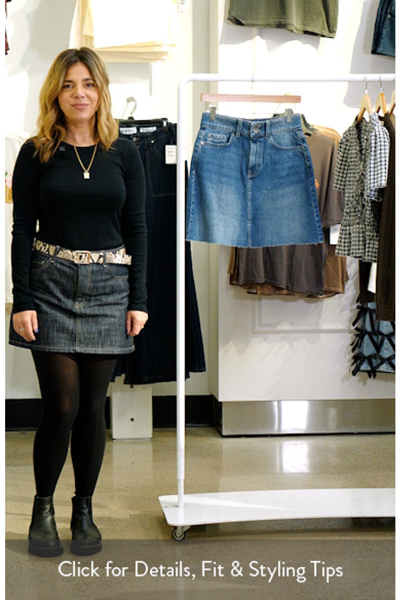 Raw Hem Denim Miniskirt video