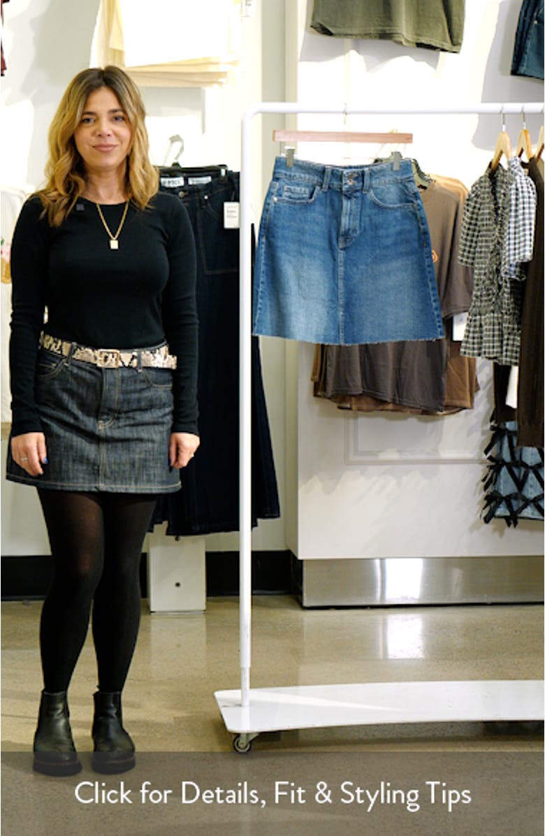 Raw Hem Denim Miniskirt, sales video thumbnail