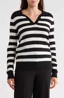 Stripe Polo Sweater