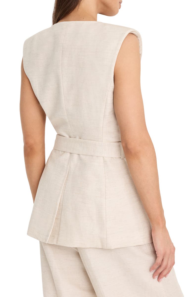 Good American Belted Vest, Alternate, color, Oat