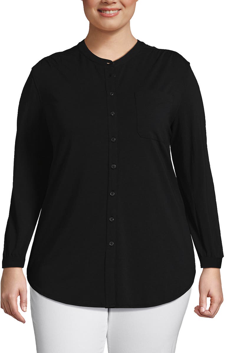 Lands' End Long Sleeve Jersey A-line Tunic, Main, color, 