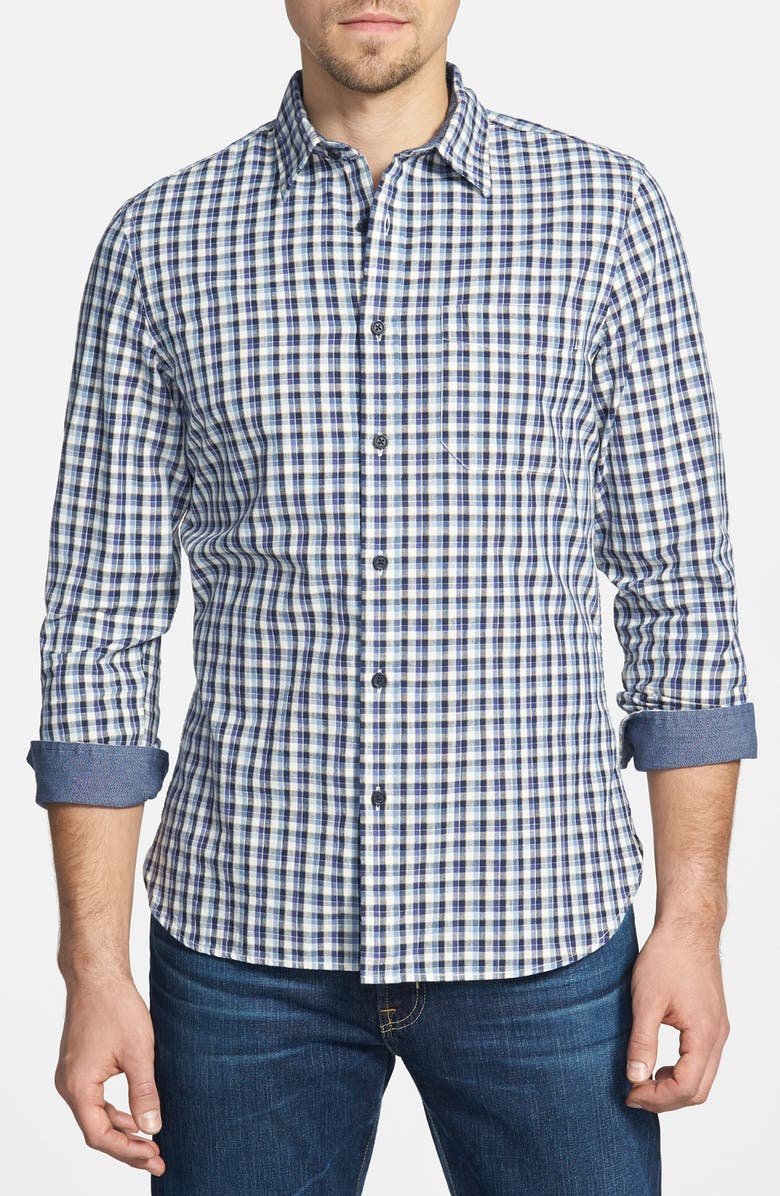 Wallin & Bros. 'Sig' Trim Fit Plaid Sport Shirt, Main, color, 