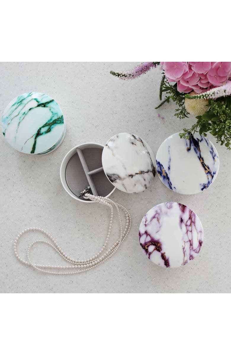 Prouna Marble Venice Fog Jewelry Box, Alternate, color, White