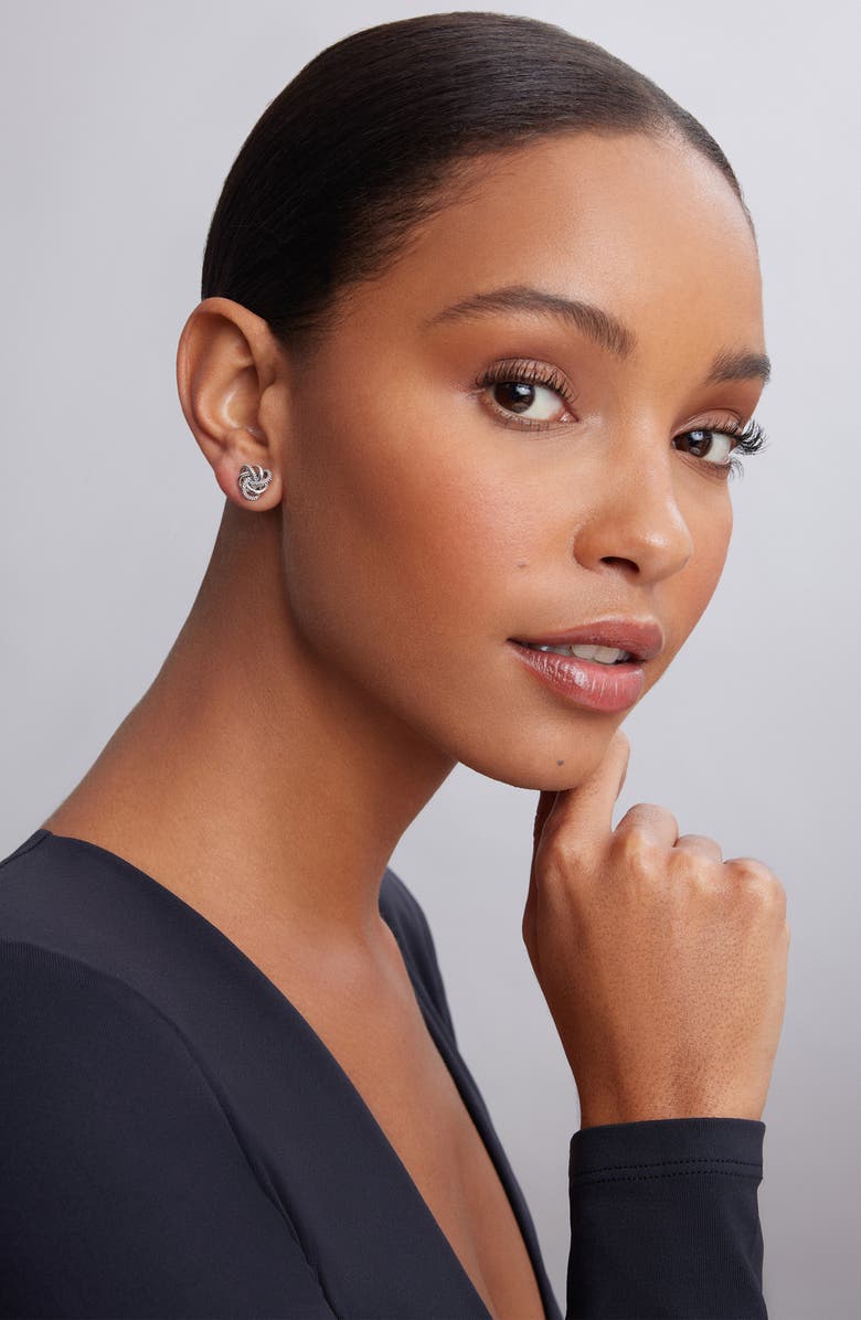 LAGOS Love Knot Sterling Silver Stud Earrings, Alternate, color, Sterling Silver