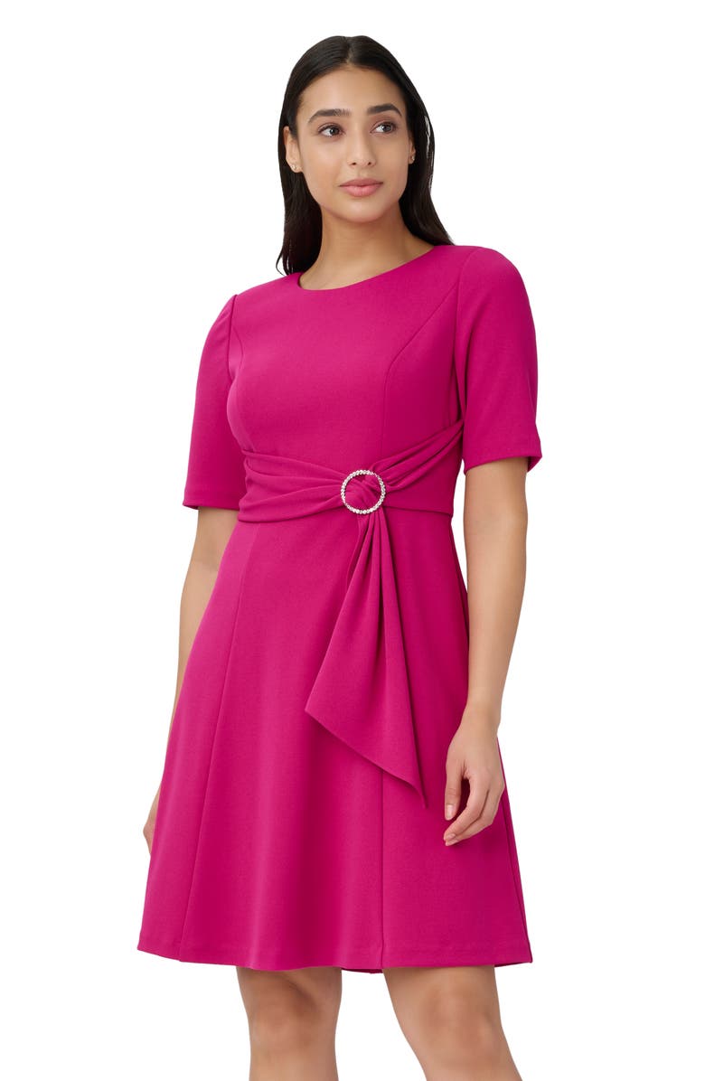 Adrianna Papell Tie Front High/Low Dress, Alternate, color, 