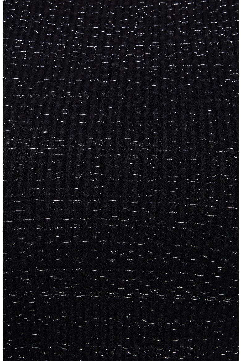 Abbey Metallic Tweed Sleeveless Top, Alternate, color, BLACK/ SILVER