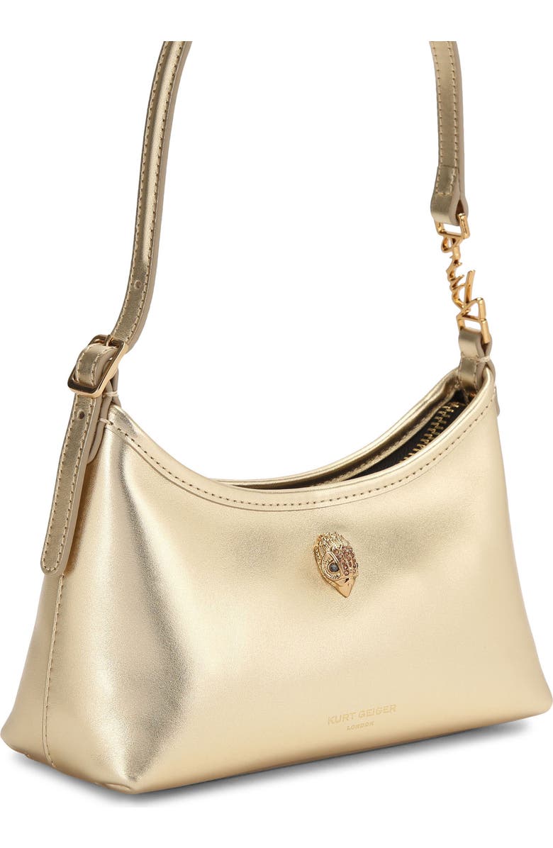 Kurt Geiger London Kurt Sling Metallic Leather Shoulder Bag, Alternate, color, Gold