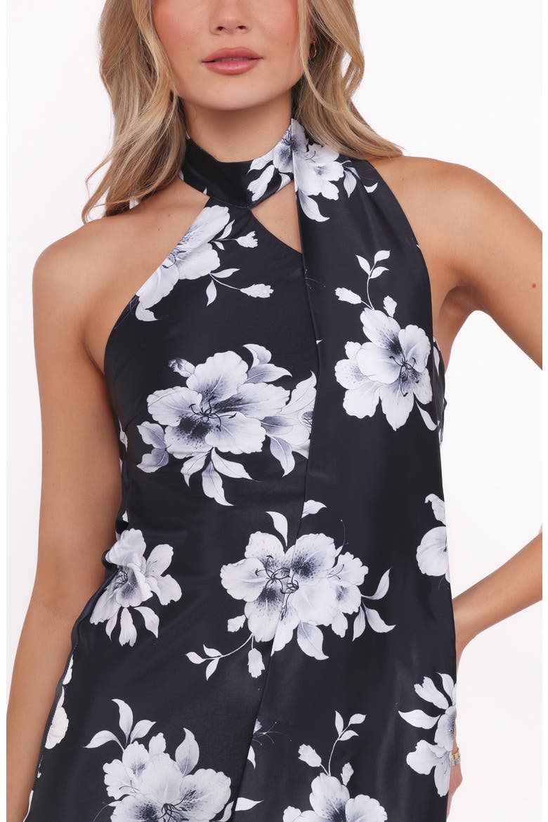 Freida Maxi Halter Dress, Alternate, color, BLACK FLORAL