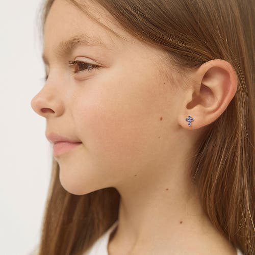 Shop In Season Jewelry The Cross Earrings In Purple