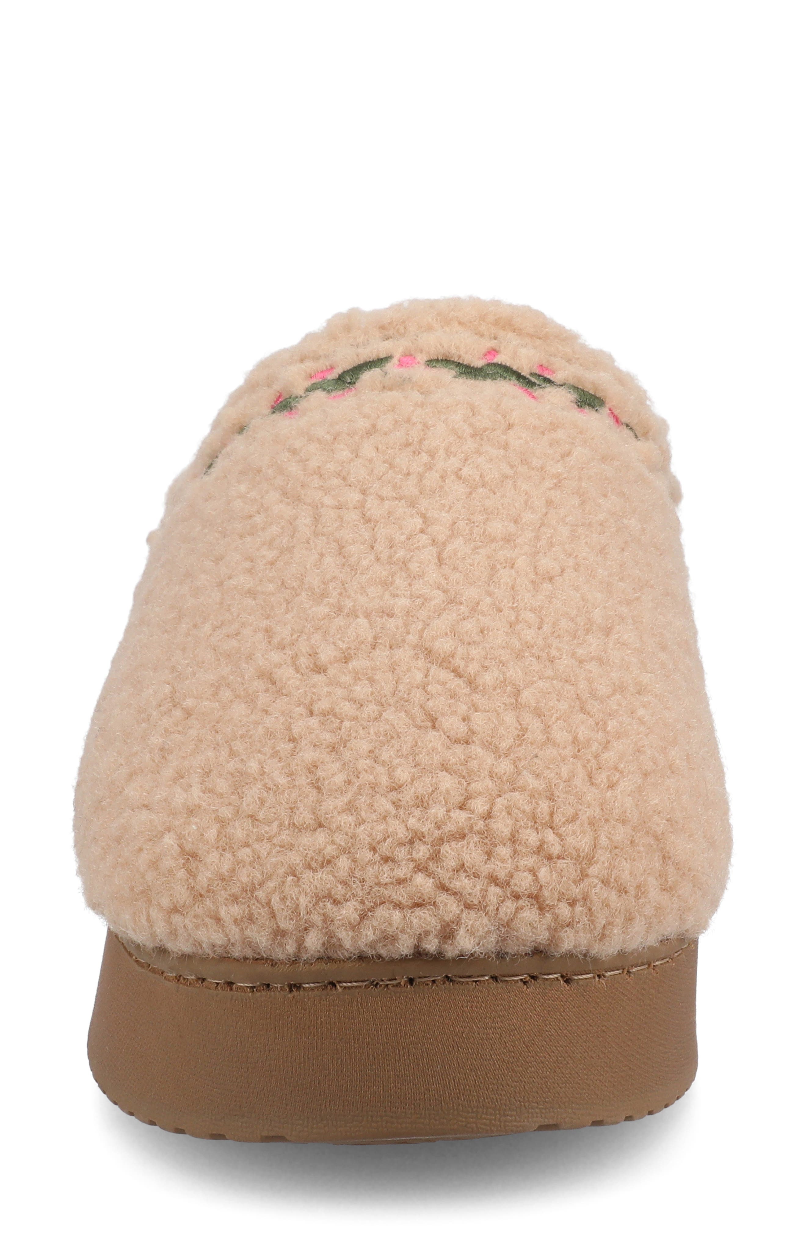 Journee Collection Pallmer Faux Shearling Slipper, Alternate, color, Tan