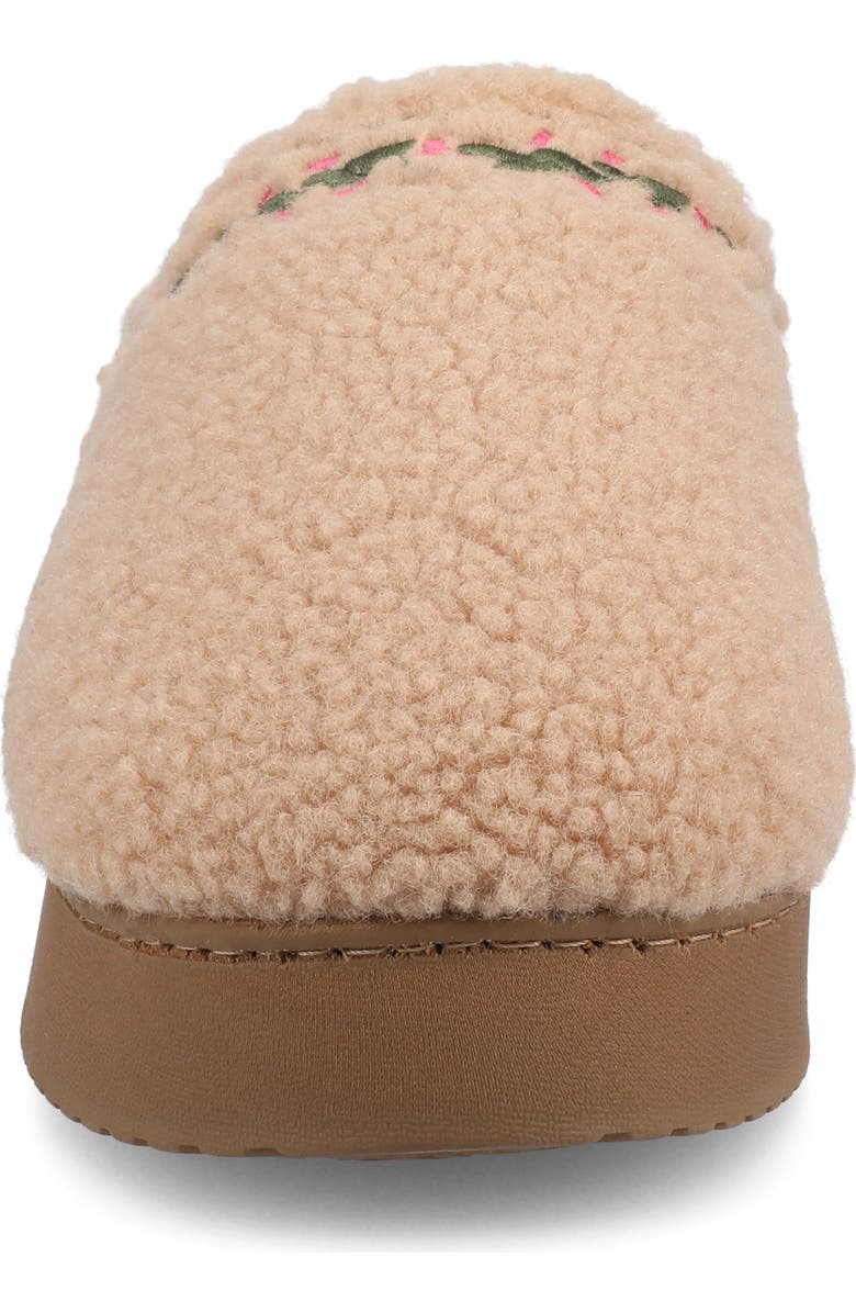 Journee Collection Pallmer Faux Shearling Slipper, Alternate, color, Tan