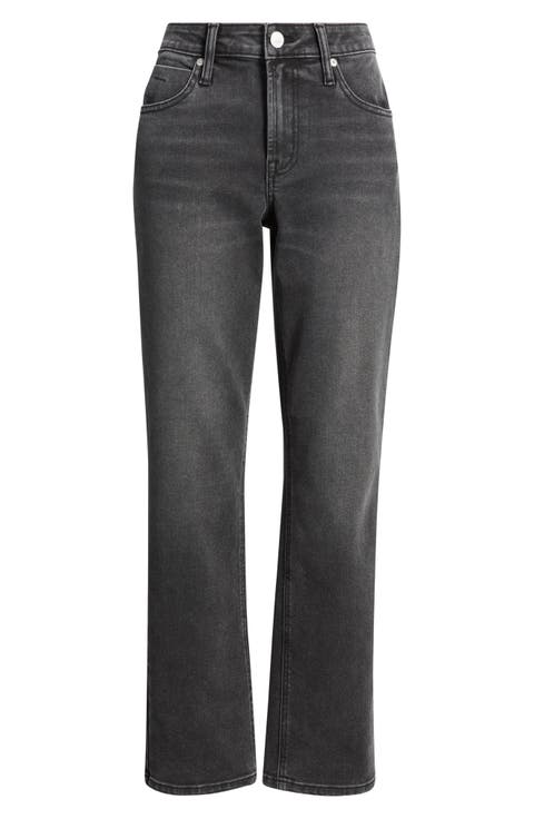 Dover Ankle Straight Leg Jeans (Black Whisker Wash)