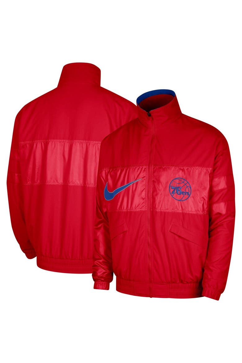 Men's Nike Red Philadelphia 76ers Courtside Versus Capsule Full-Zip Jacket, Main, color, Red