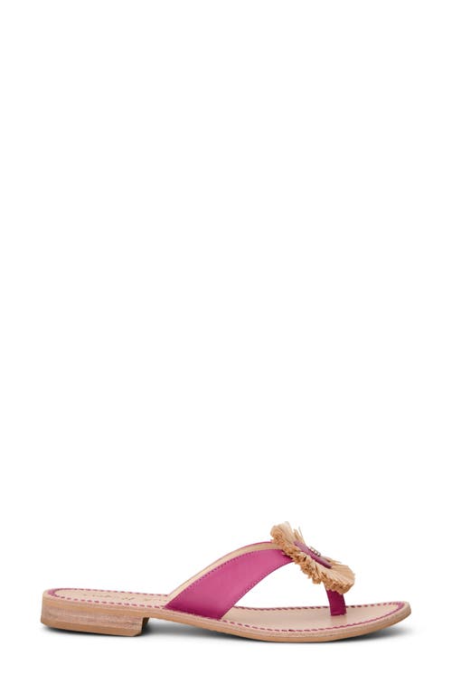 Jack Rogers Cay Flip Flop In Fuchsia Pink/natural