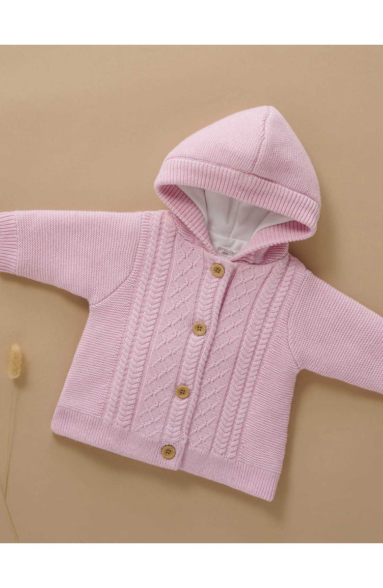 Purebaby Cable Padded Jacket, Alternate, color, Primrose Melange