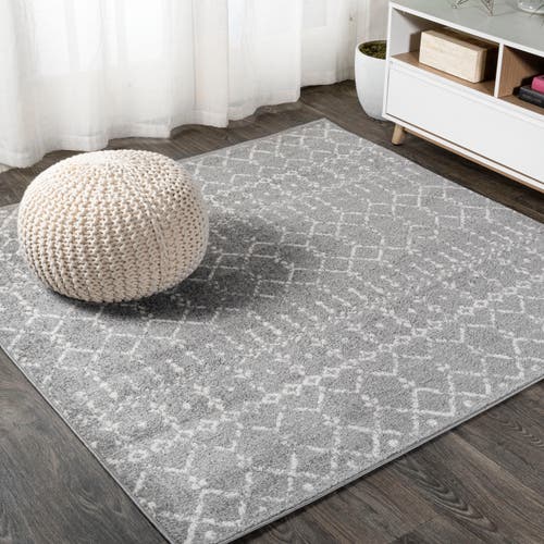 Jonathan Y Moroccan Hype Boho Vintage Diamond Area Rug In Gray/ivory