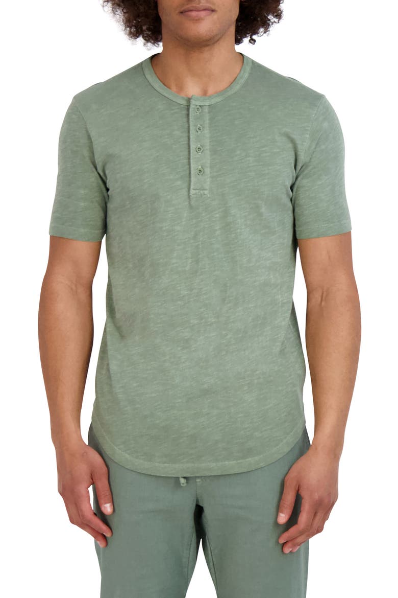 Sunfaded Slub Scallop Henley, Main, color, LAUREL WREATH