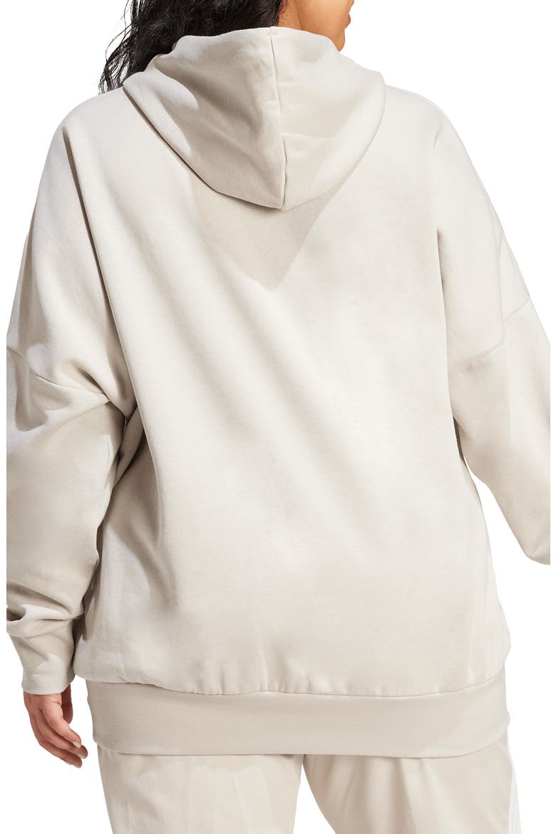Fleece Hoodie, Alternate, color, WONDER ALUMINA/WHITE