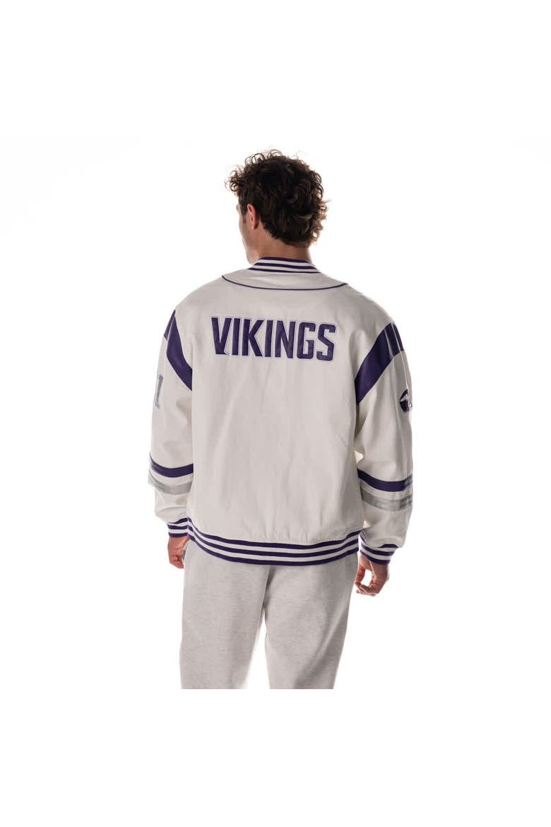 Unisex The Wild Collective  White Minnesota Vikings Oversized Retro Full-Zip Jacket, Alternate, color, White