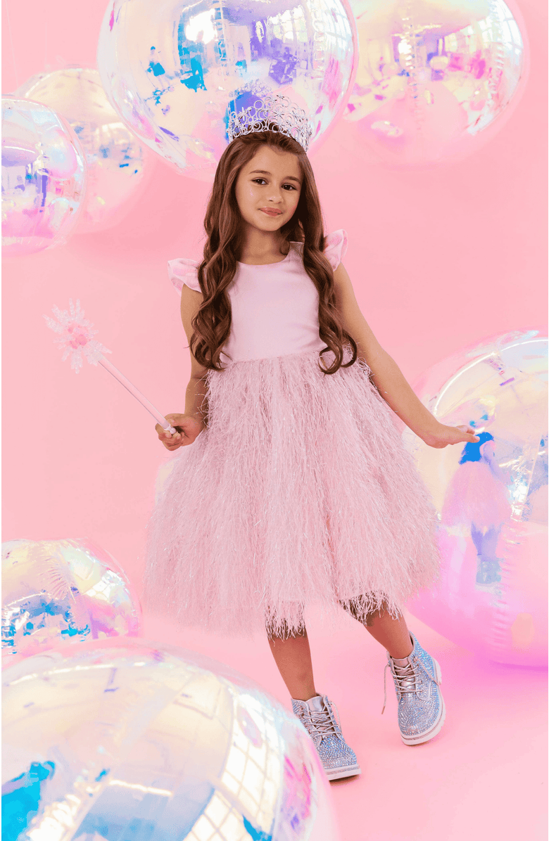 Lola + The Boys Glinda Magic Dress, Alternate, color, Pink