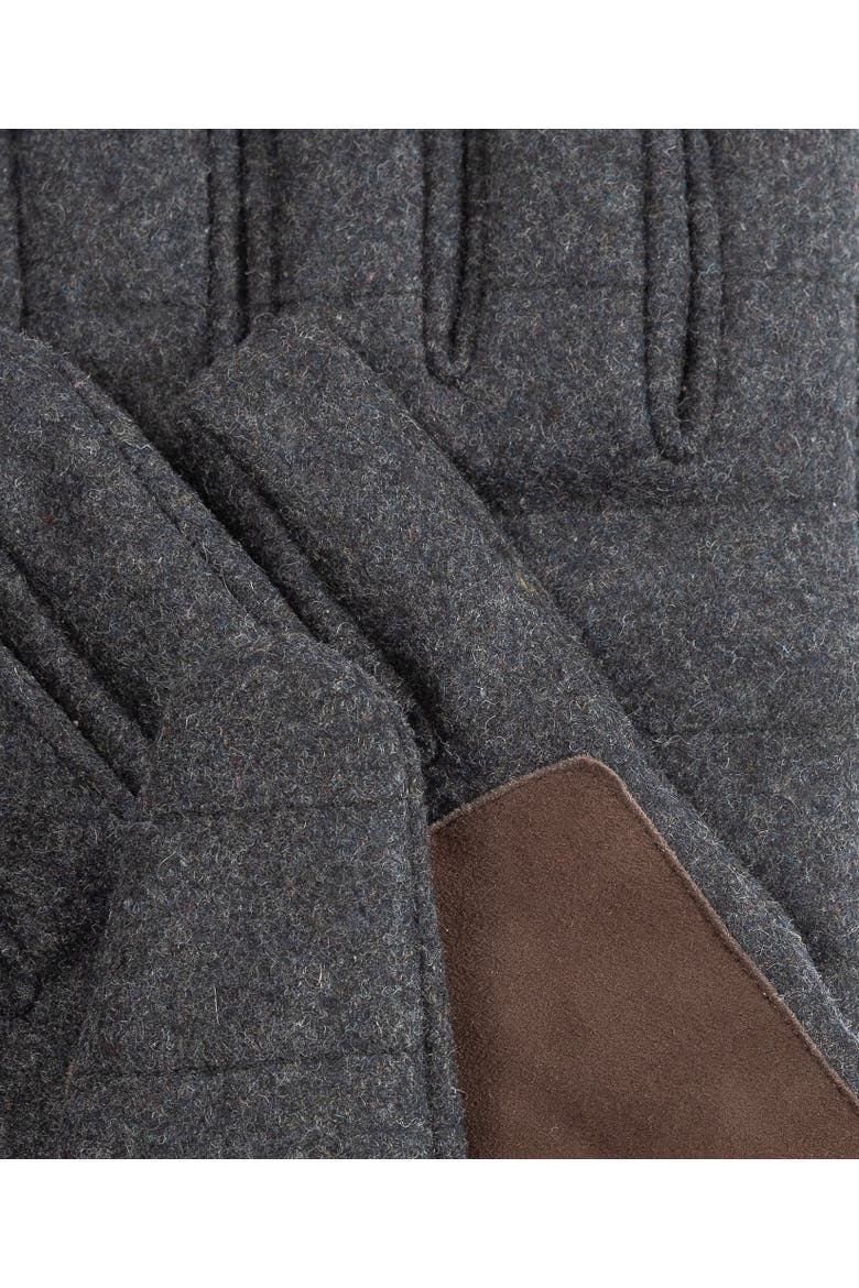 Wool Channel Quilted Glove, Alternate, color, Charcoal Heather