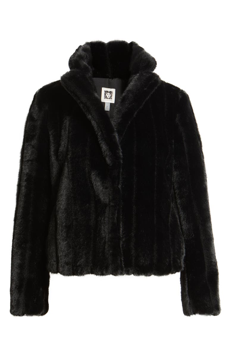 Anne Klein Faux Fur Jacket, Alternate, color, 