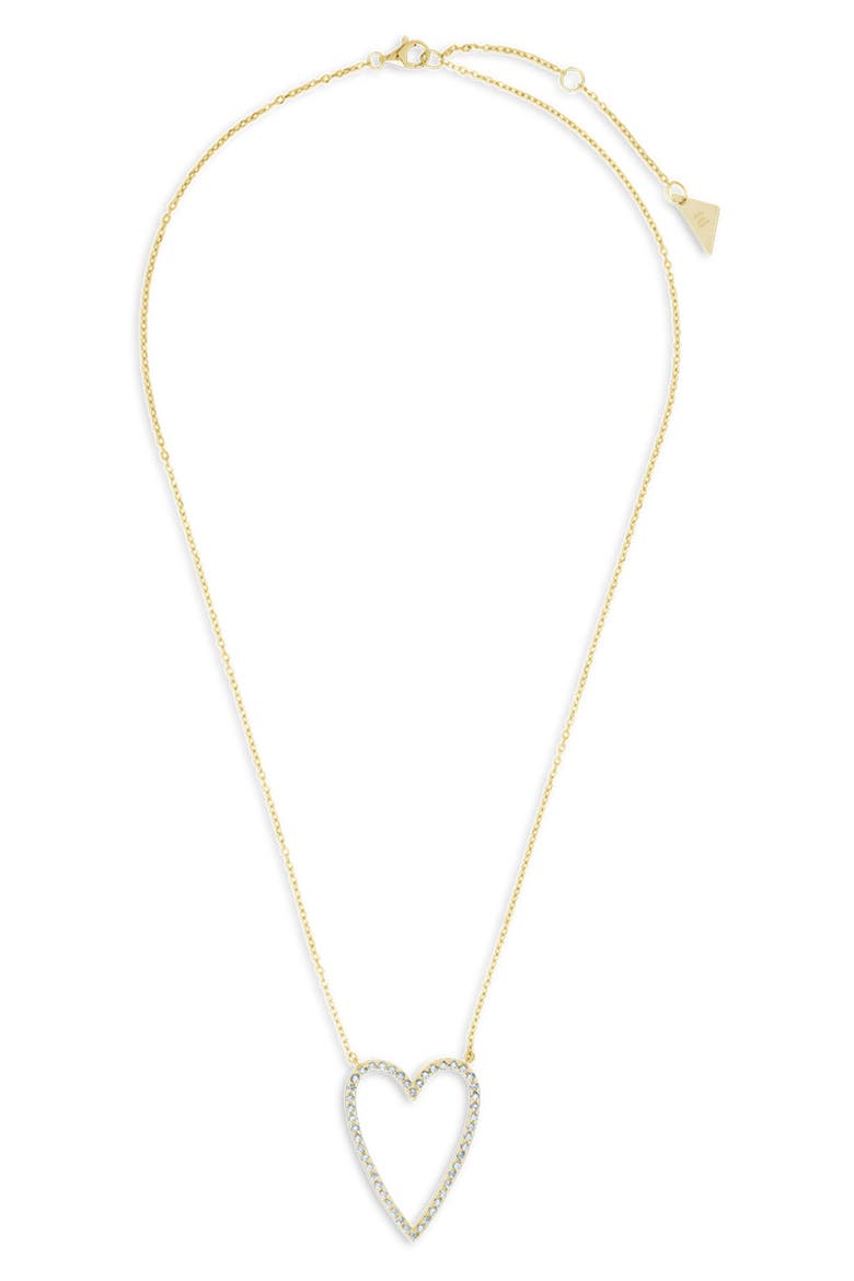 Margit 14k Gold Plated Sterling Silver Heart Pendant Necklace, Main, color, GOLD