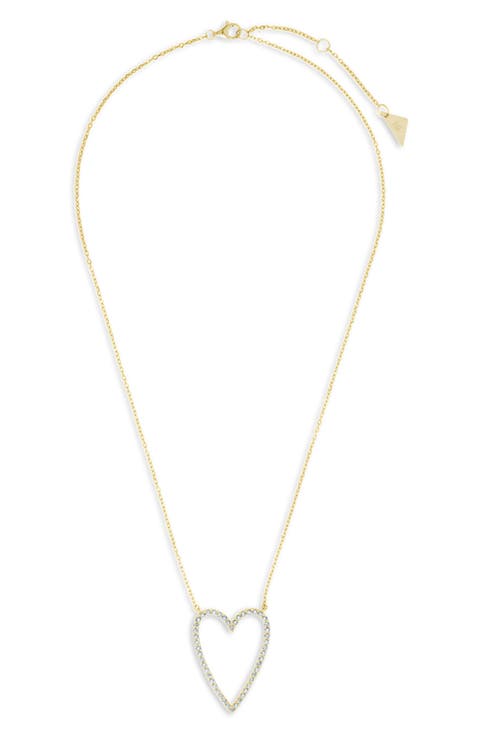 Margit 14k Gold Plated Sterling Silver Heart Pendant Necklace