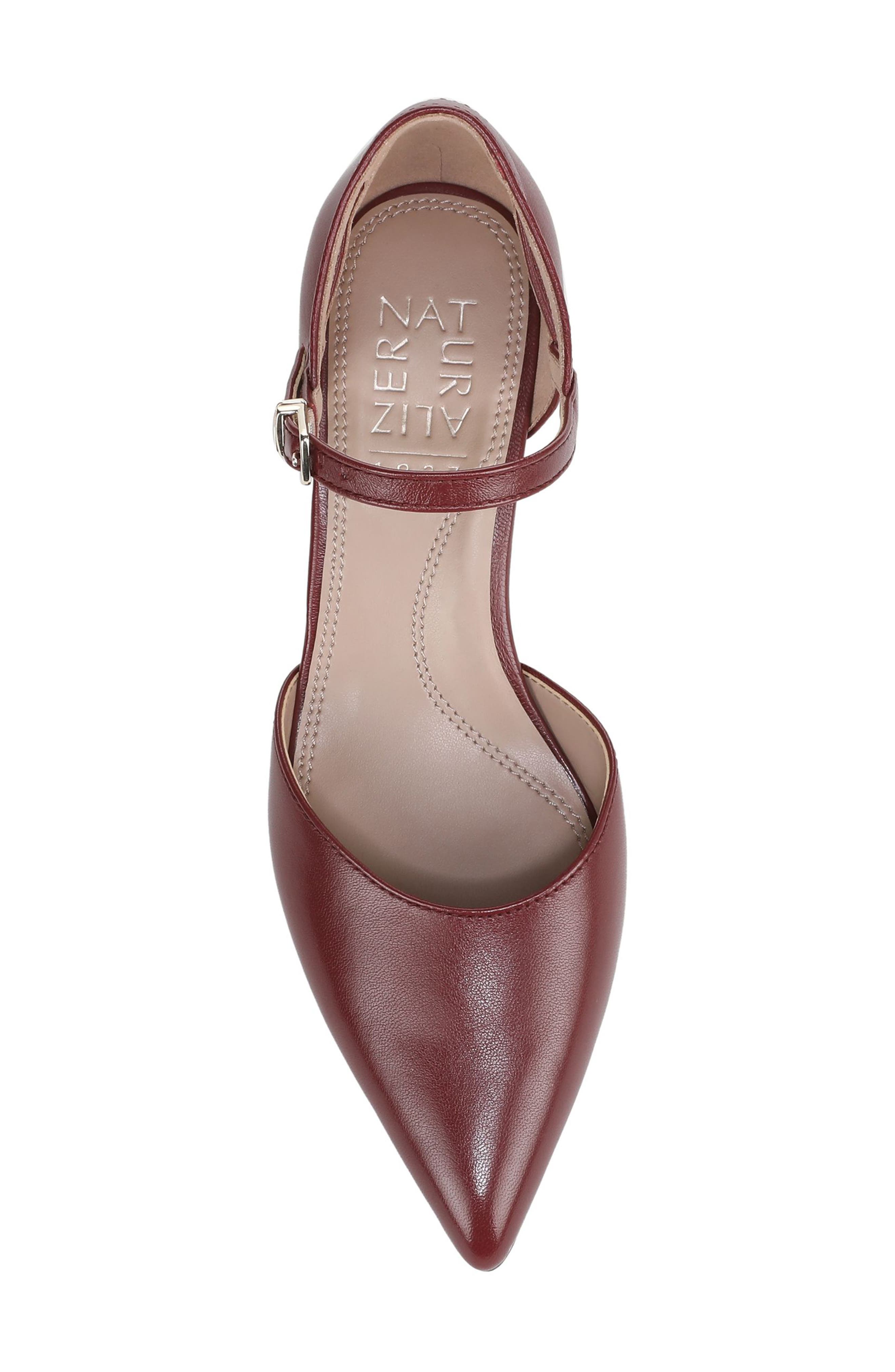 Maddox Ankle Strap Pointed Toe Pump, Alternate, color, CRANBERRY RED