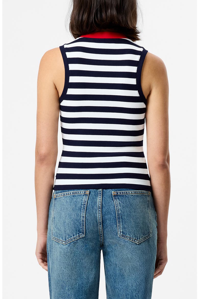 Esmae Stripe Rib Sleeveless Top, Alternate, color, MARINE-WHITE
