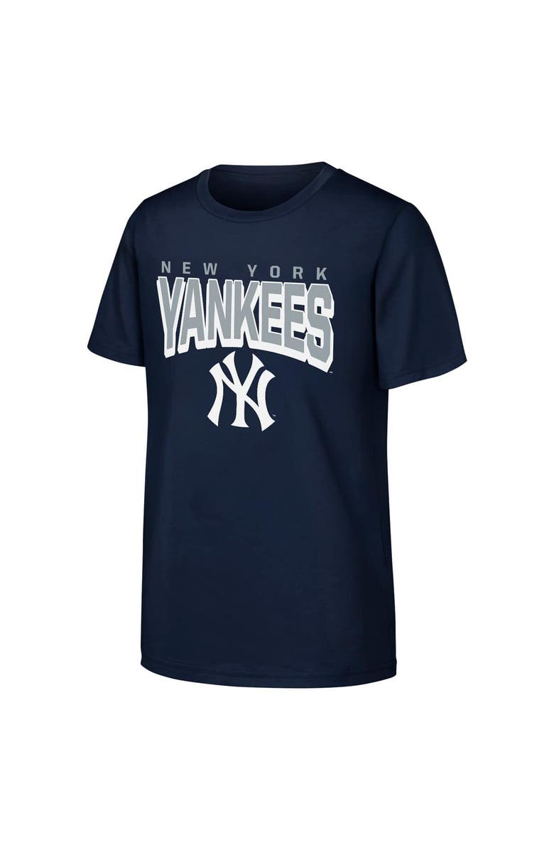 Outerstuff Youth  Navy New York Yankees On The Block T-Shirt, Alternate, color, Navy