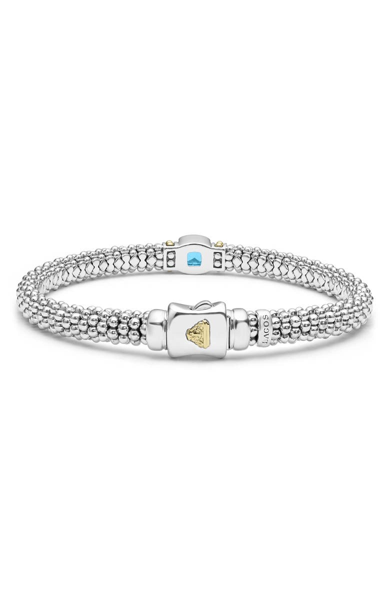 LAGOS Swiss Blue Topaz Caviar Bracelet, Alternate, color,
