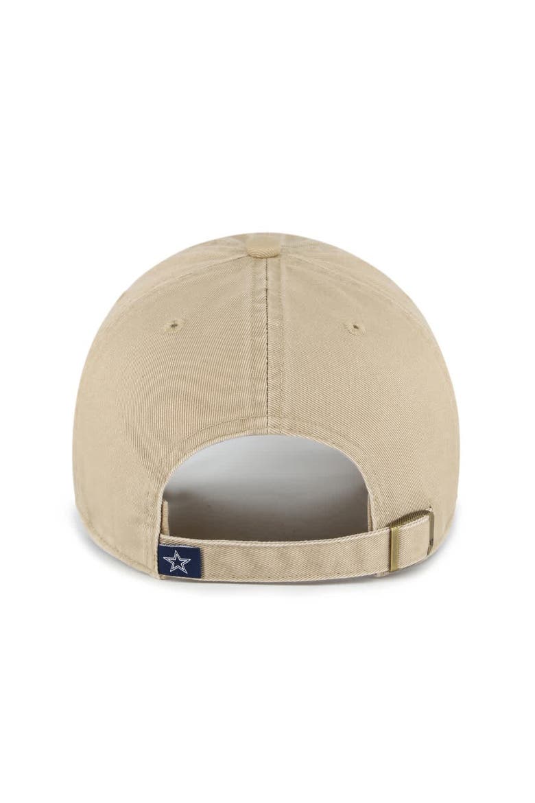 Men's '47  Khaki Dallas Cowboys Tonal Clean-Up Adjustable Hat, Alternate, color, Khaki