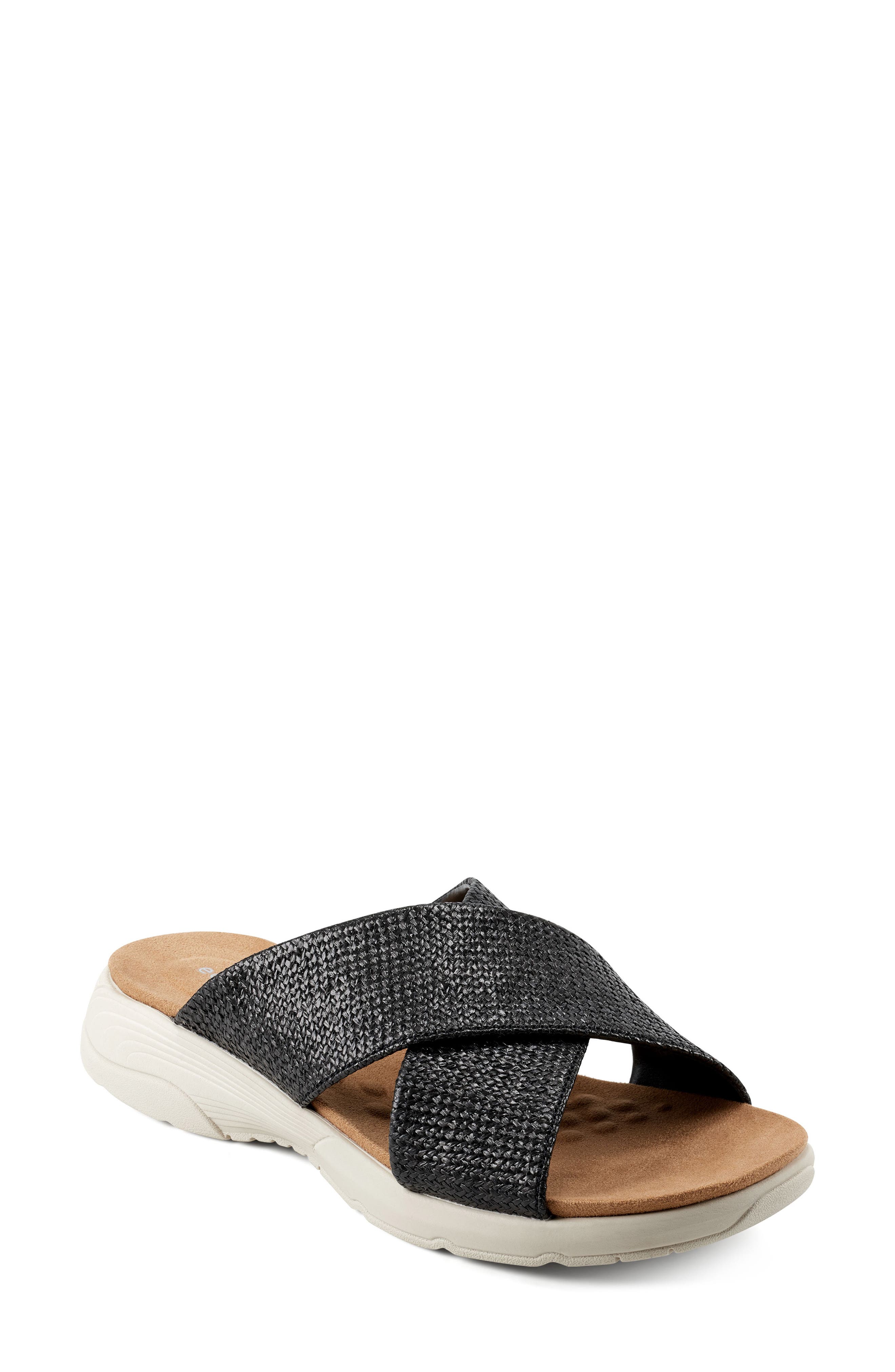 Taite Slide Sandal, Main, color, BLACK