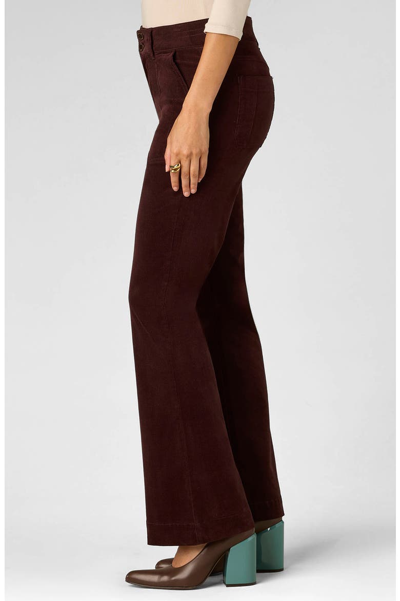 Madison High Waist Bootcut Corduroy Pants, Alternate, color, OXBLOOD