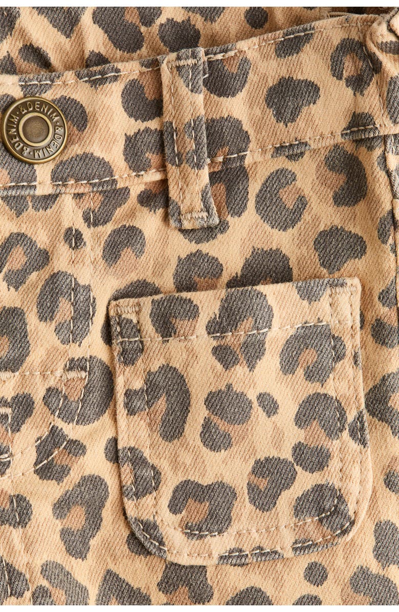 H&M Flared Leg Jeans, Alternate, color, Beige/Leopard Print