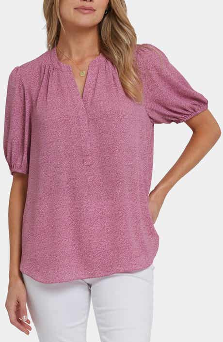 NYDJ Puff Sleeve Popover Top