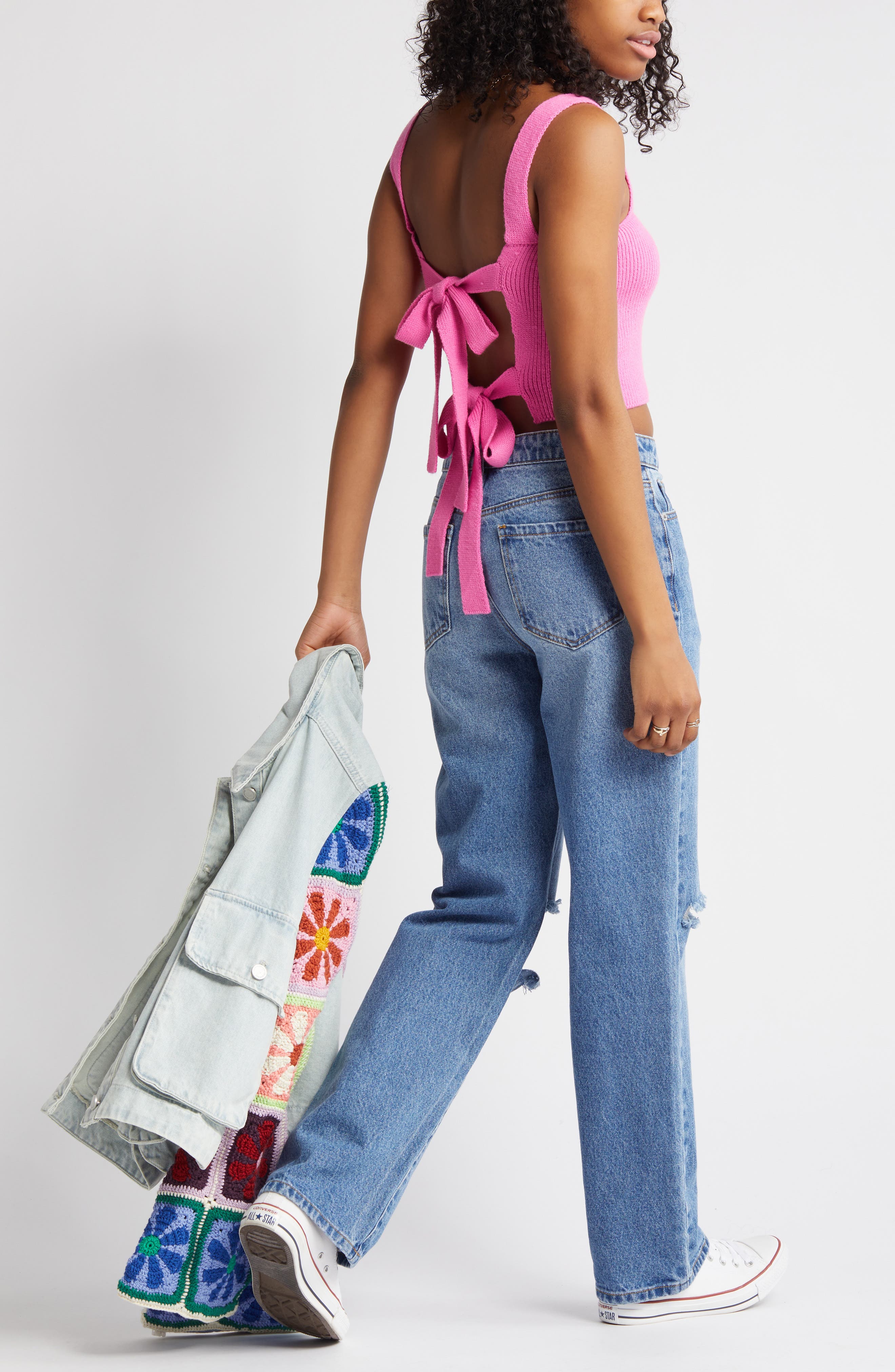 All in Favor Tie Back Sweater Tank (Women) | Nordstromrack