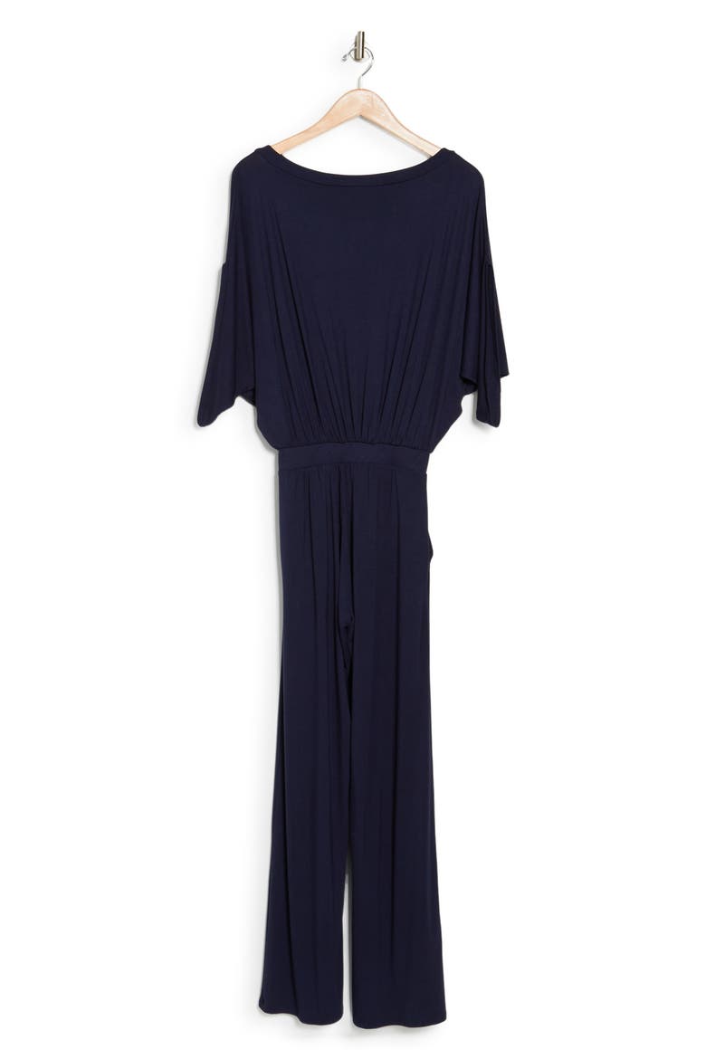 Raglan Sleeve Wide Leg Jumpsuit, Alternate, color, NAVY