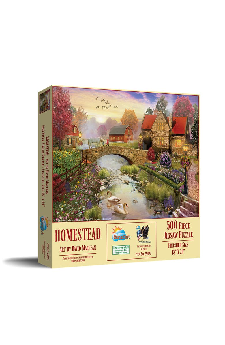Sunsout Homestead 500 piece Jigsaw Puzzle for Adults, Main, color, Multicolor