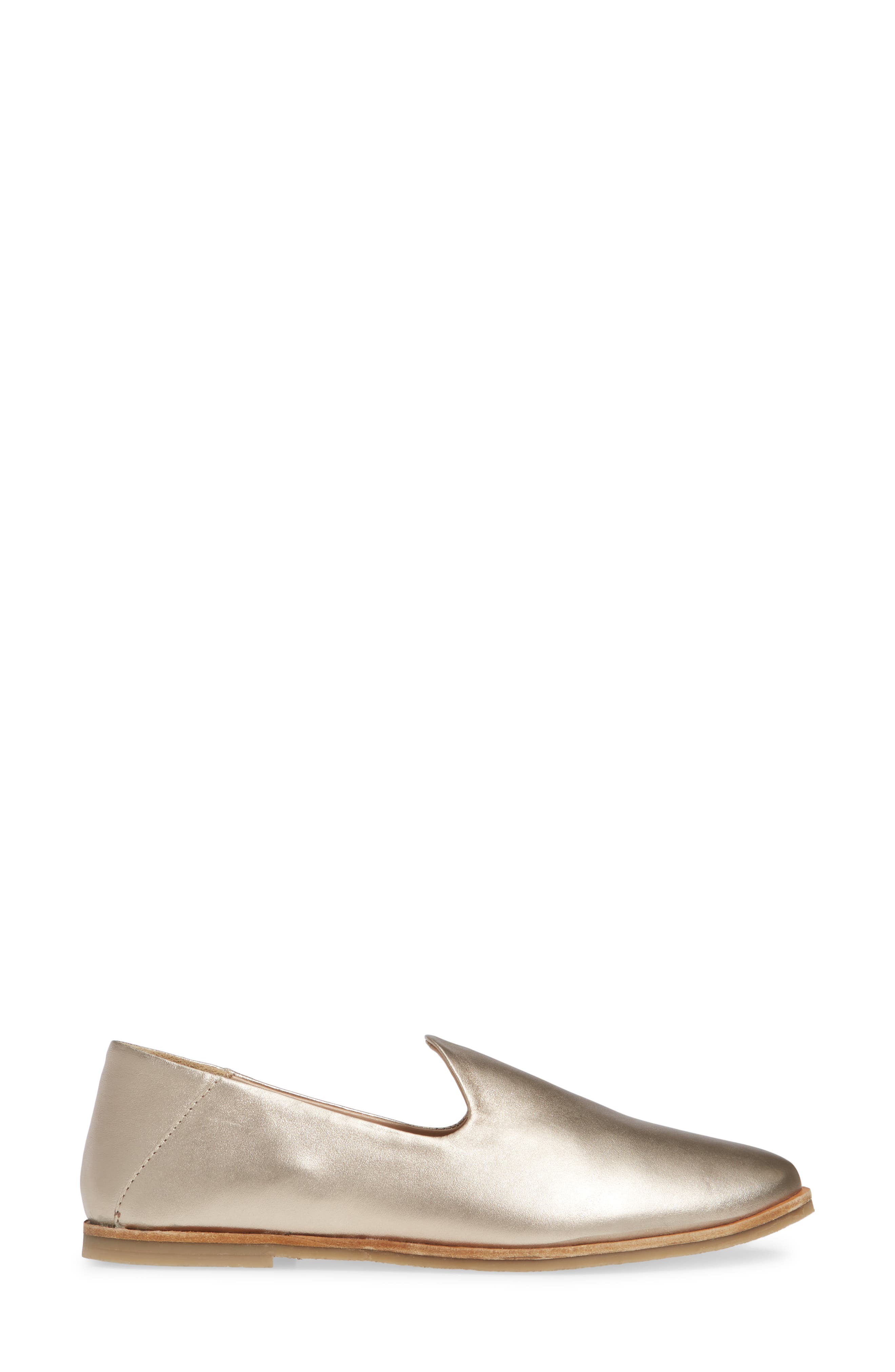 Blend In Loafer, Alternate, color, METALLIC SILVER LEATHER