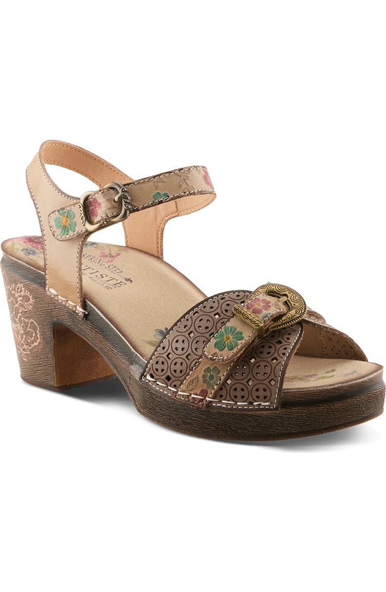 L'Artiste by Spring Step Upperbuck Sandal, Main, color, Grey Multi