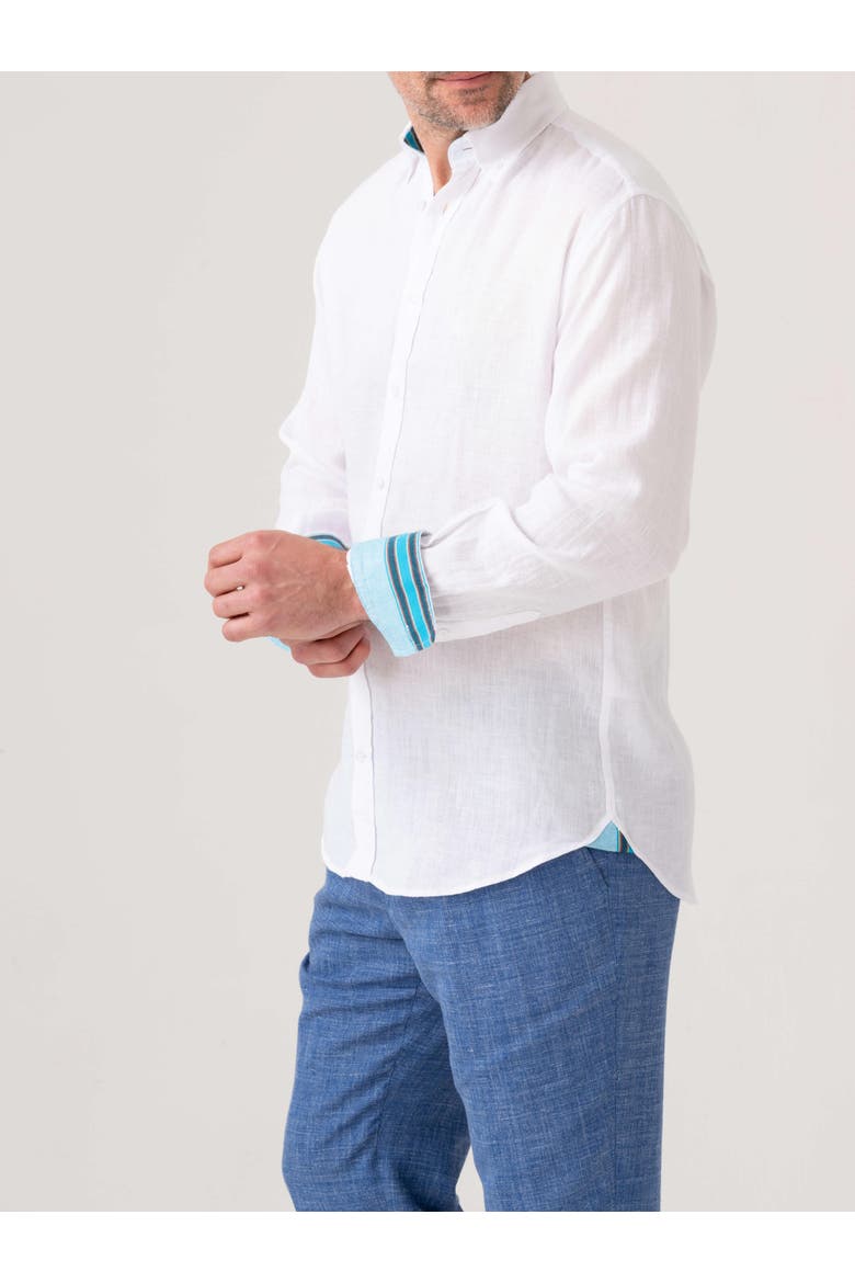 Classic Linen Long Sleeve Shirt, Alternate, color, White