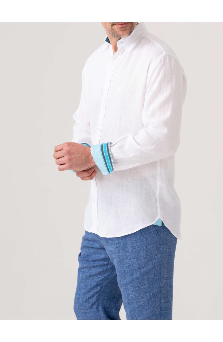 Koy Clothing Classic Linen Long Sleeve Shirt, Alternate, color, White