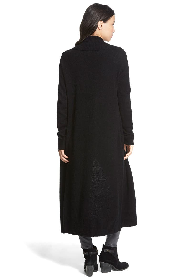 Long Cardigan, Alternate, color, BLACK