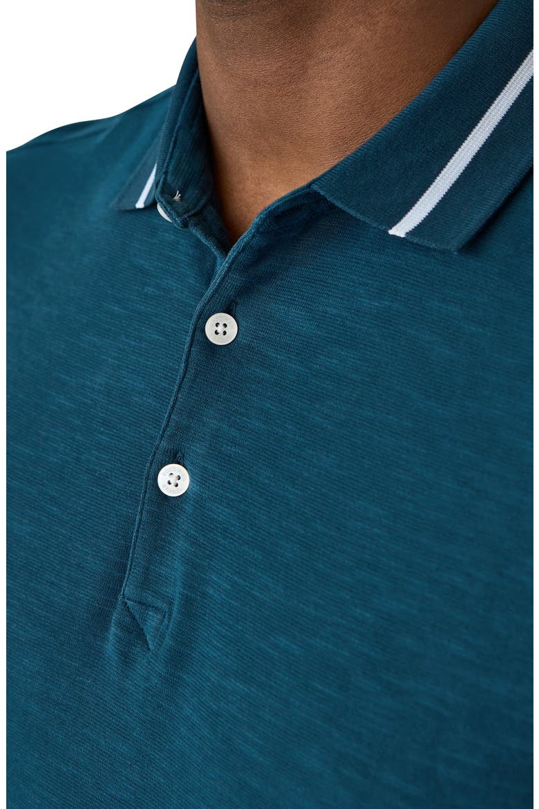 Match Point Tipped Slub Short Sleeve Polo, Alternate, color, SEA