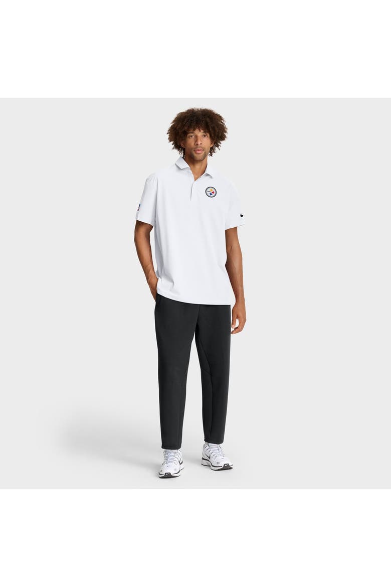 Men's Nike White Pittsburgh Steelers Sideline Woven Dri-FIT Polo, Alternate, color, White